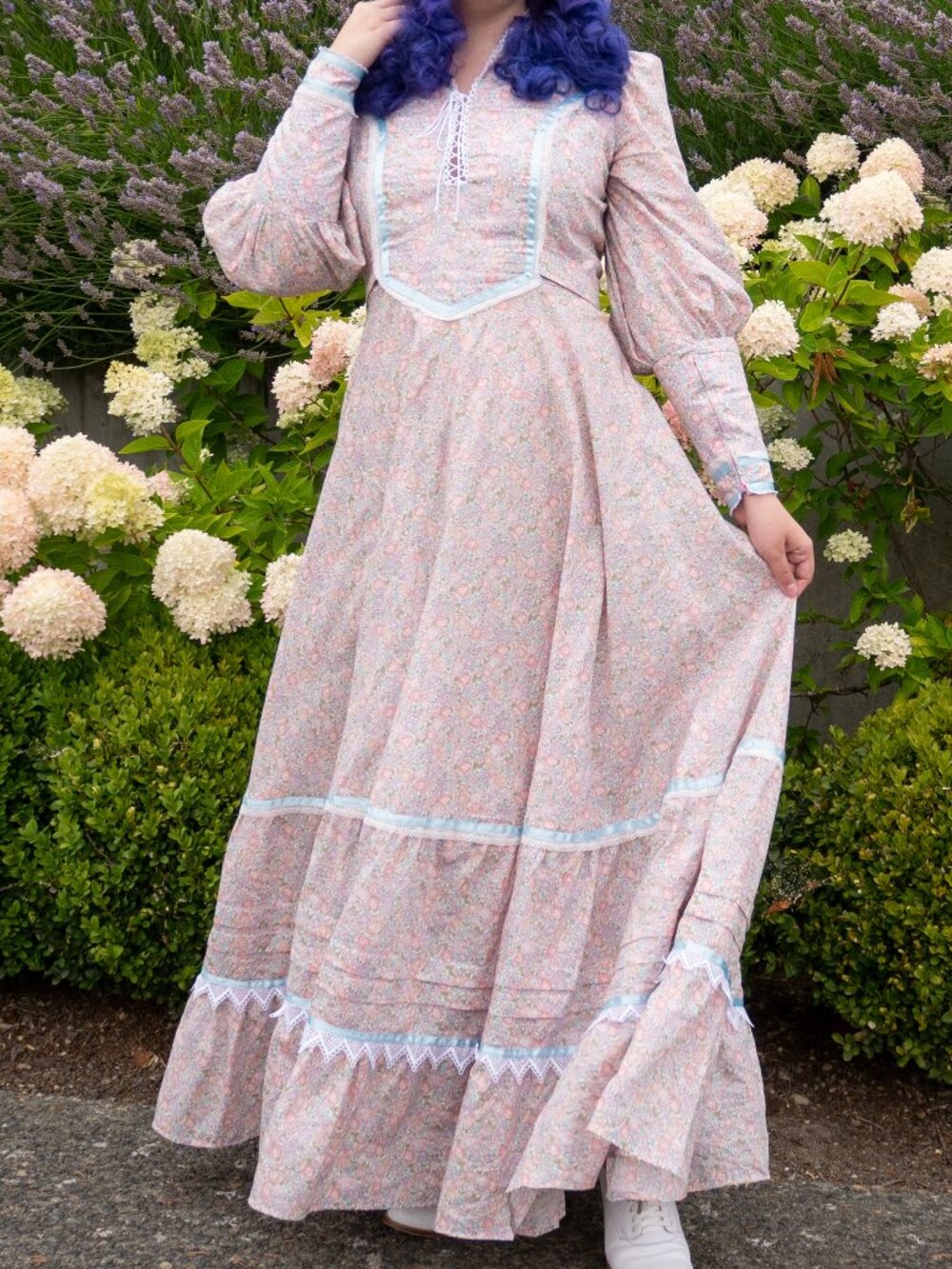 Vintage Reproduction Gunnesax Light Pink Maxi Dress